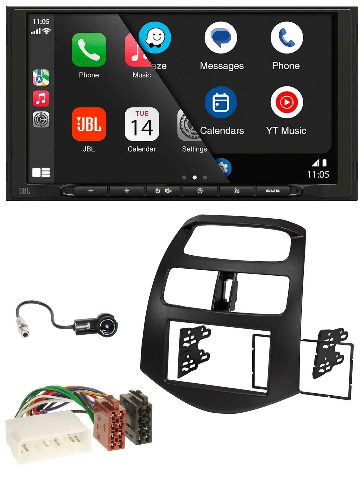 JBL MP3 DAB Bluetooth USB 2DIN Autoradio für Chevrolet Spark KLM 2012-2013