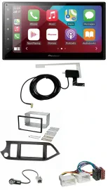 Pioneer USB Bluetooth DAB MP3 2DIN Autoradio für Kia Picanto ab 11 Start-Stop