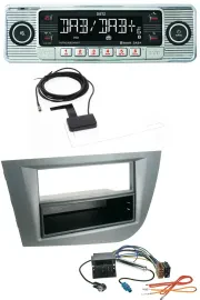 Dietz Bluetooth USB MP3 DAB Autoradio für Seat Leon ab 05 dunkelgrau metallic