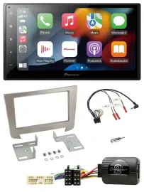 Pioneer DAB Bluetooth 2DIN USB Lenkrad Autoradio für SSangYong Rexton Telefontas