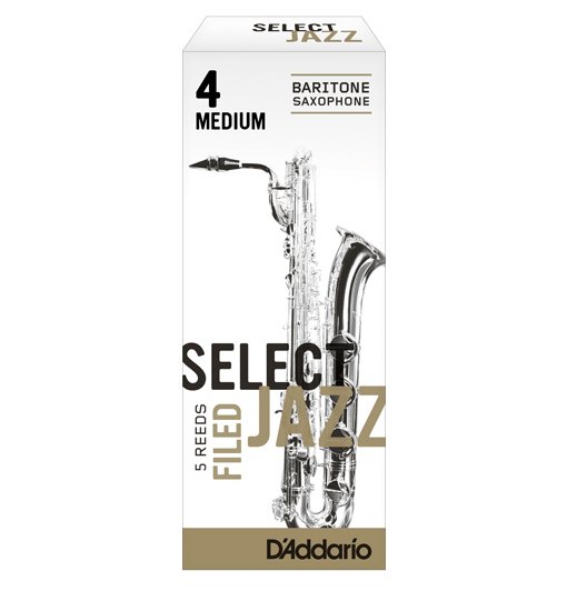 RSF05BSX4M Select Jazz Filed Трости для саксофона баритон, размер 4, средние (Medium), 5шт, Rico