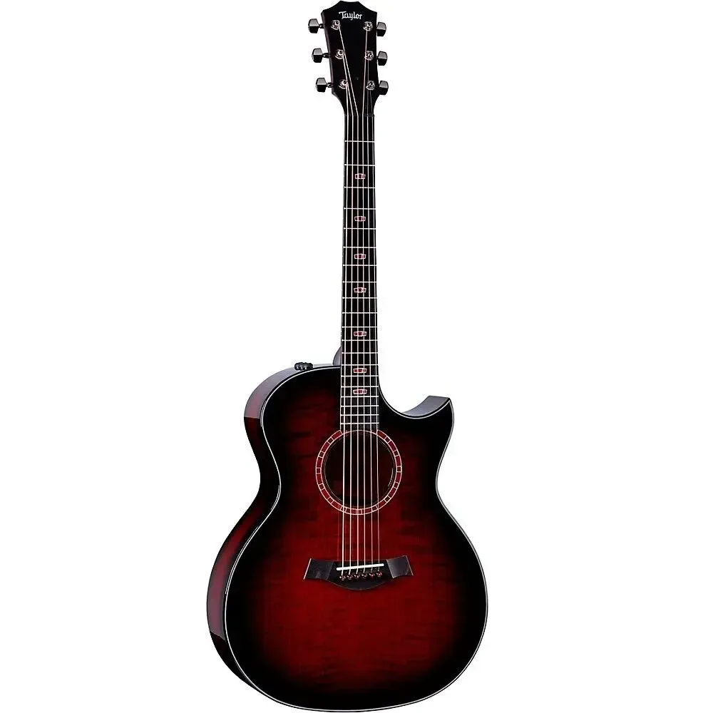Электроакустическая гитара Taylor Custom All Urban Ash Grand Auditorium Red Mahogany Edgeburst