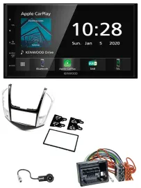 Kenwood Bluetooth MP3 DAB USB 2DIN Autoradio für Chevrolet Cruze 2011-2016