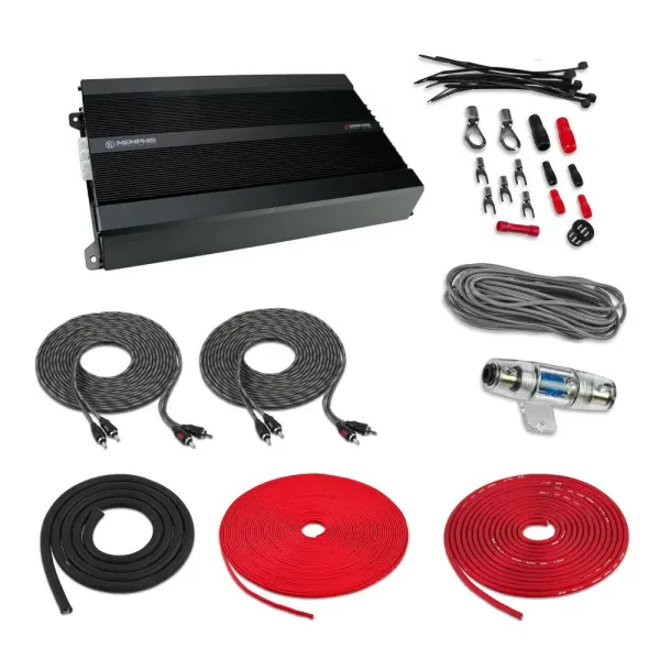 Memphis SE1200.4V2 240W 4-Ch Amp + Full Wiring Kit