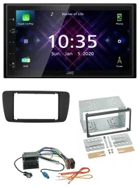 JVC DAB 2DIN MP3 Bluetooth USB Autoradio für Seat Ibiza ab 08 nitschwarz