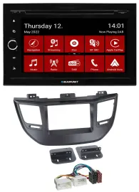 Автомагнитола для Hyundai Tucson (с 2015) Blaupunkt 2-DIN, Bluetooth, DAB, DVD, USB, черный