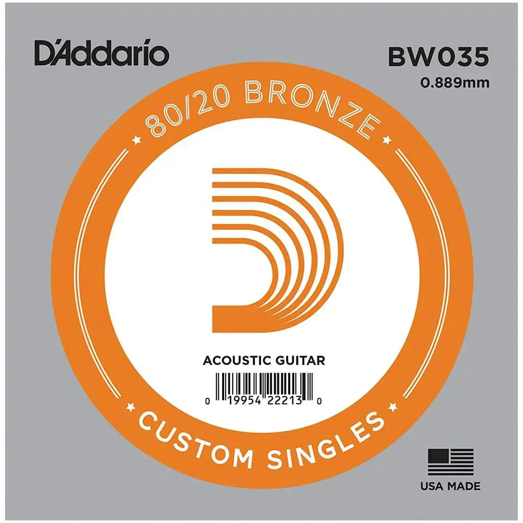 Струна одиночная D'Addario BW035 Bronze 80/20 035