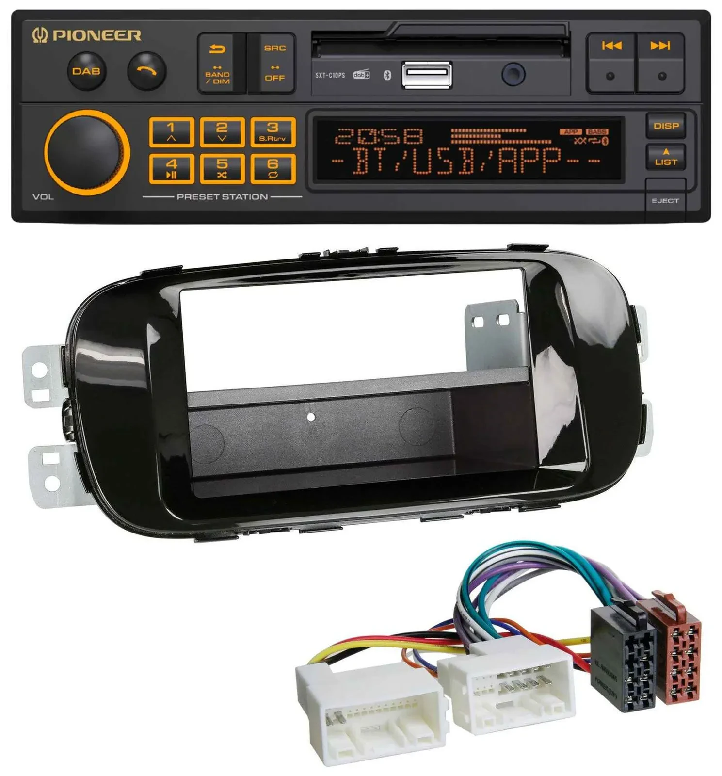 Автомагнитола Pioneer DAB MP3 USB Bluetooth для Kia Soul PS (с 2014) черный (piano black)