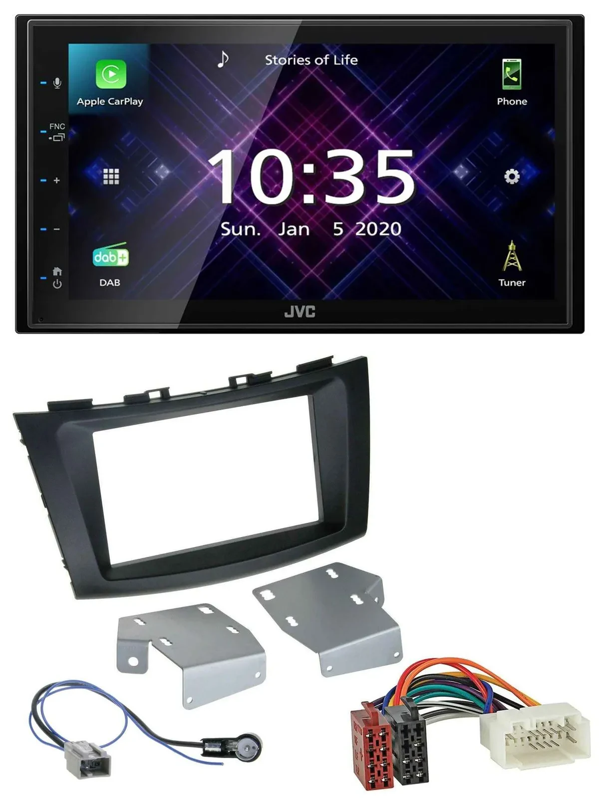 JVC DAB 2DIN MP3 Bluetooth USB Autoradio für Suzuki Swift (ab 2010)