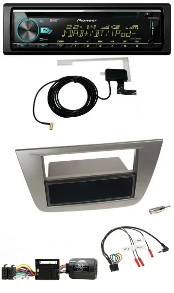 Pioneer MP3 Lenkrad CD USB DAB Autoradio für Seat Toledo Altea 2004-2009 anthraz