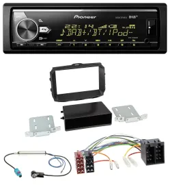 Автомагнитола для Alfa Romeo Giulietta (2013–2021) Pioneer Bluetooth, USB, DAB, MP3, ISO