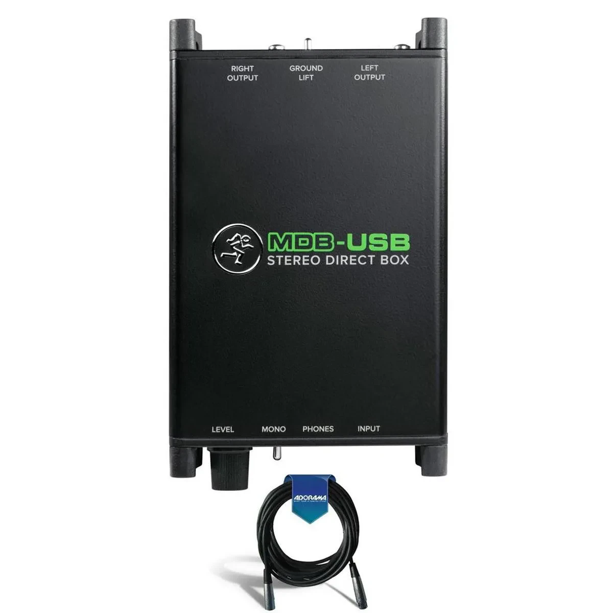 Mackie MDB-USB, USB Stereo Direct Box - With 20' Heavy Duty 7mm Rubber XLR Micro