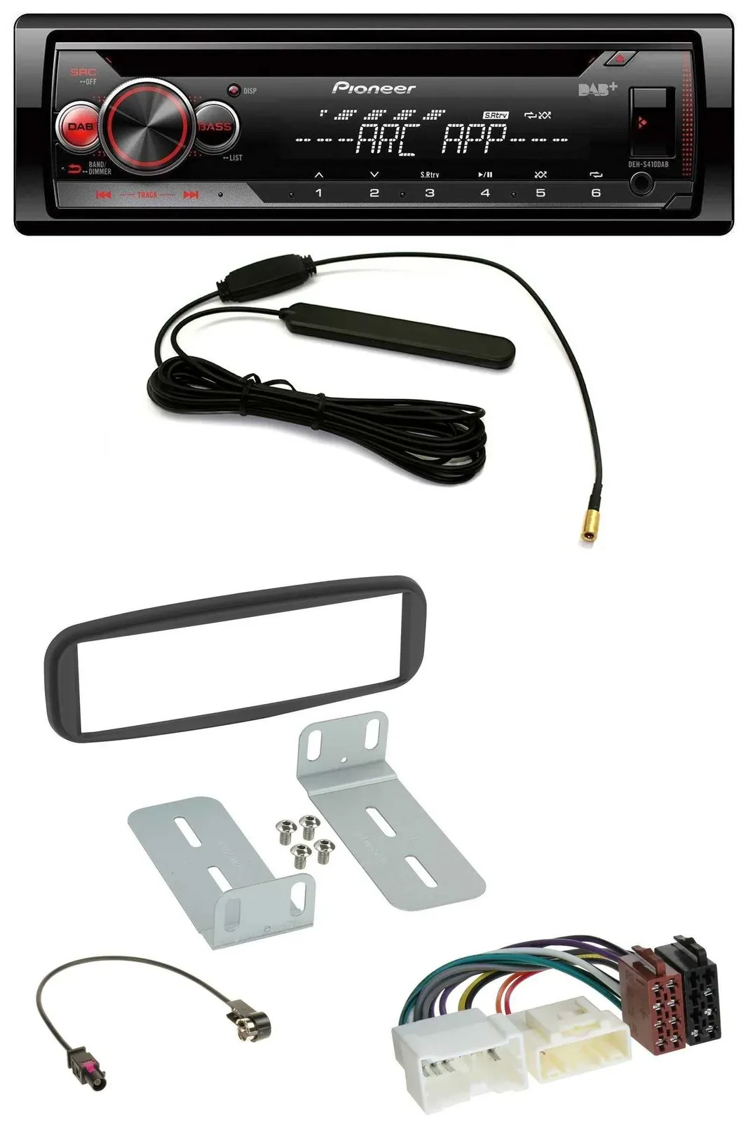 Pioneer CD USB AUX DAB MP3 Autoradio für Renault Clio (2012-2017)
