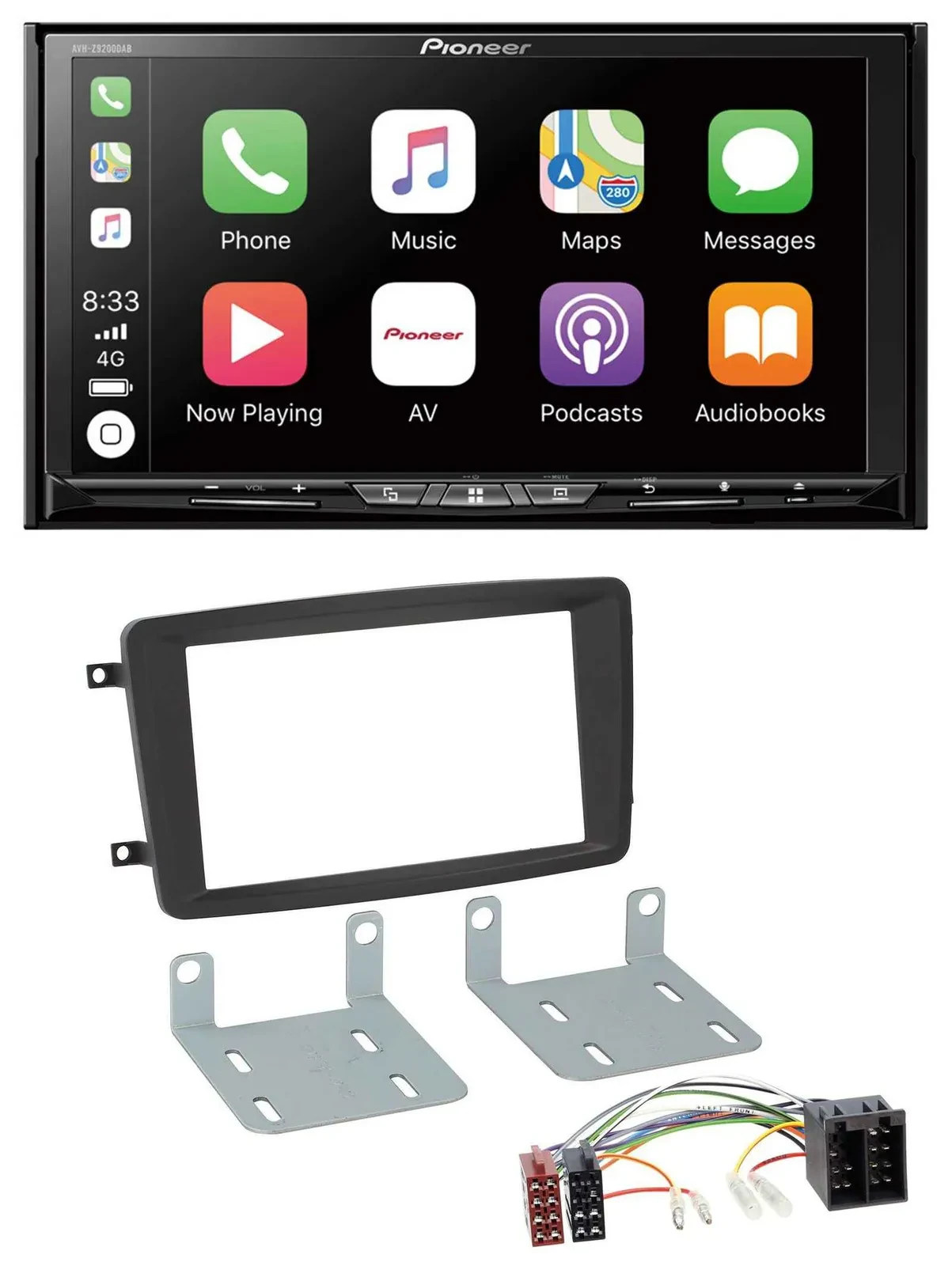 Pioneer 2DIN MP3 USB DAB DVD Bluetooth Autoradio für Mercedes C-Klasse CLK Viano