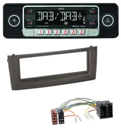 Dietz USB DAB MP3 Bluetooth Autoradio für Fiat Grande Punto Punto ab 05 schwarz