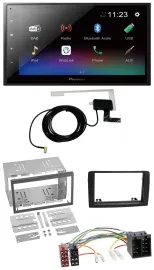 Автомагнитола Pioneer DAB MP3 Bluetooth 2DIN USB для Fiat Idea (с 2005) черный