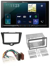 Pioneer MP3 Bluetooth USB 2DIN DAB Autoradio für Toyota Yaris (2003-2005)