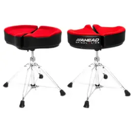 Стул для барабанщика Ahead Spinal G Drum Throne Red Cloth Top/Black Sides 18 in.