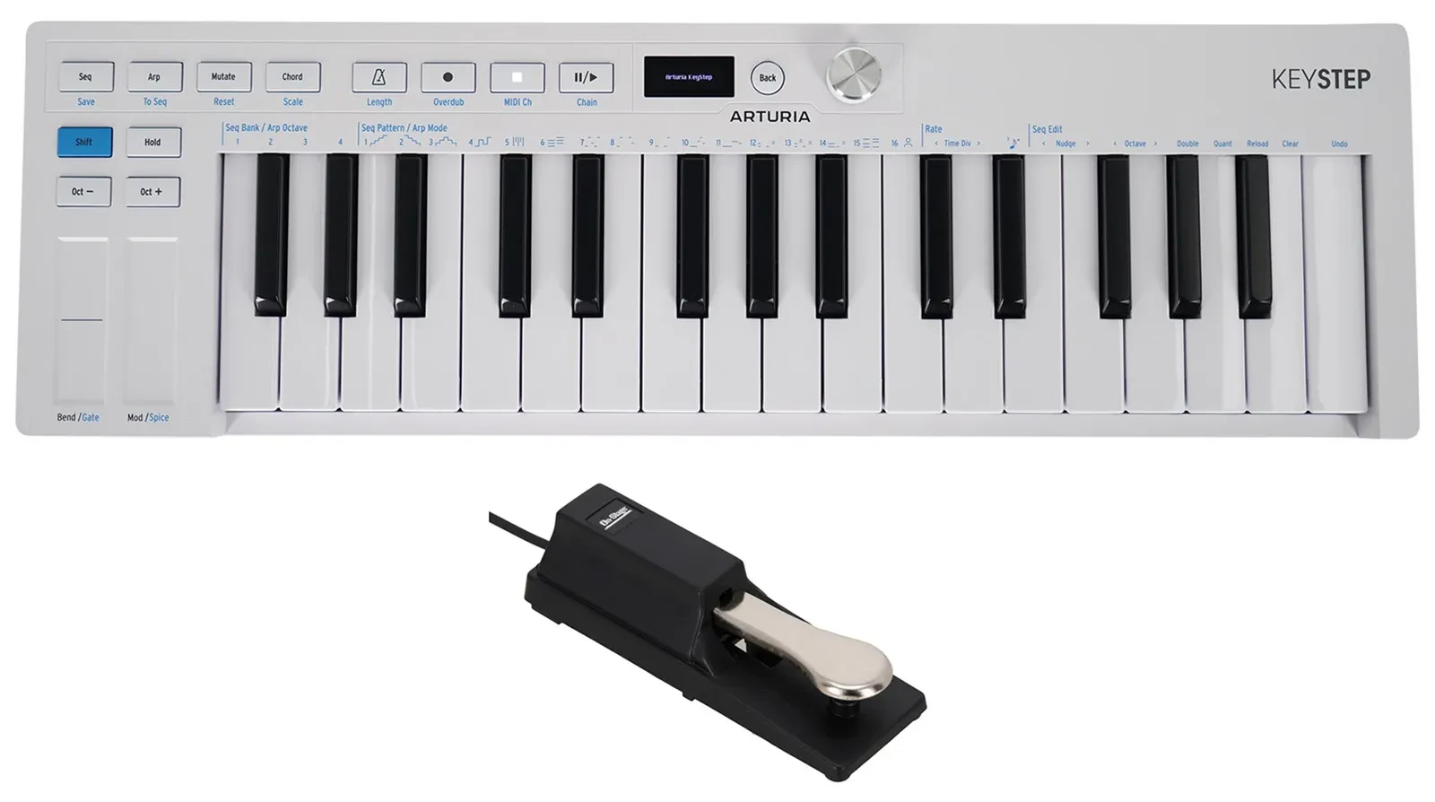 Arturia KEYSTEP MK2 32-Note Slimkey Keyboard Controller/Sequencer+Sustain Pedal