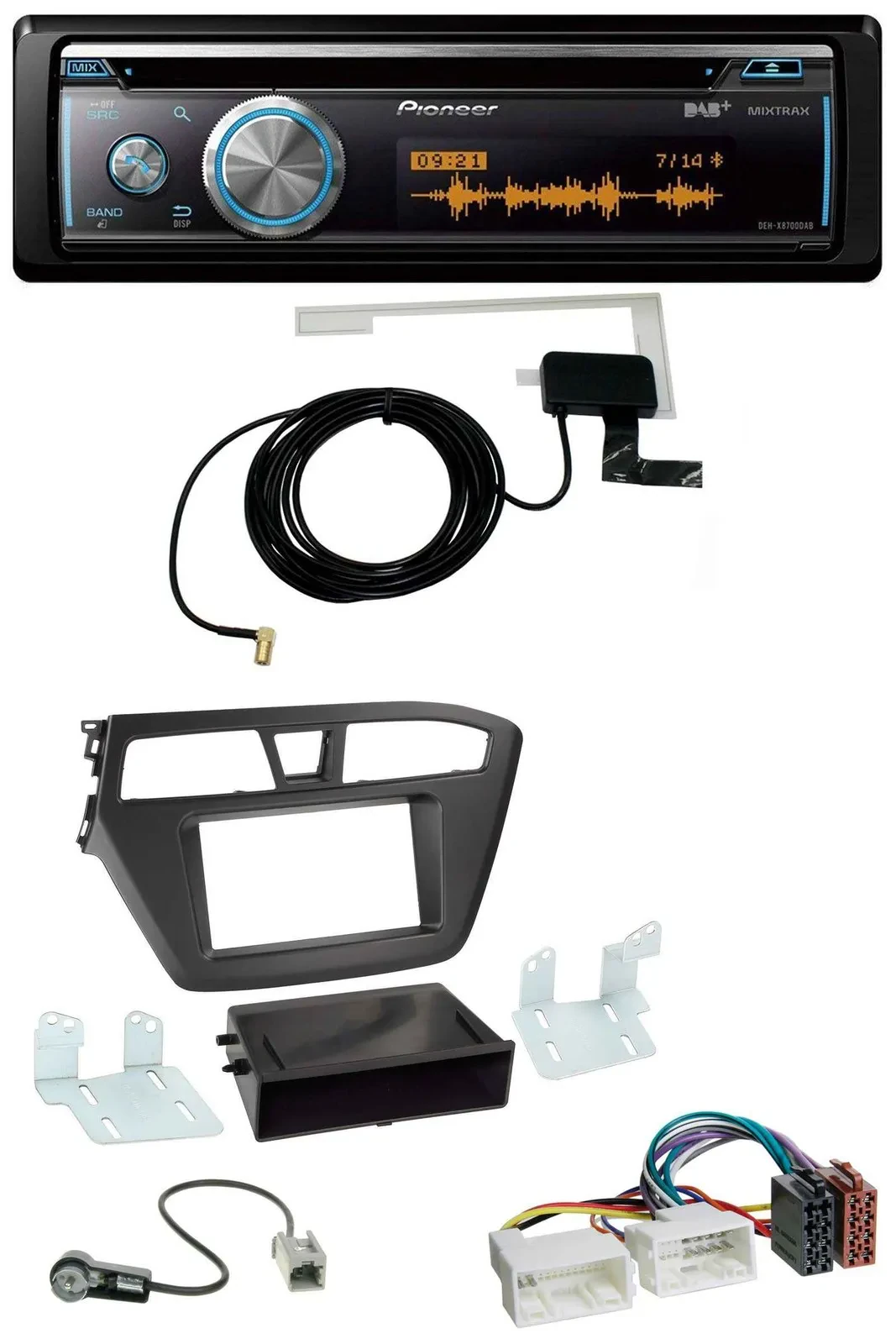 Pioneer Bluetooth DAB MP3 USB CD Autoradio für Hyundai i20 (2014-2020)