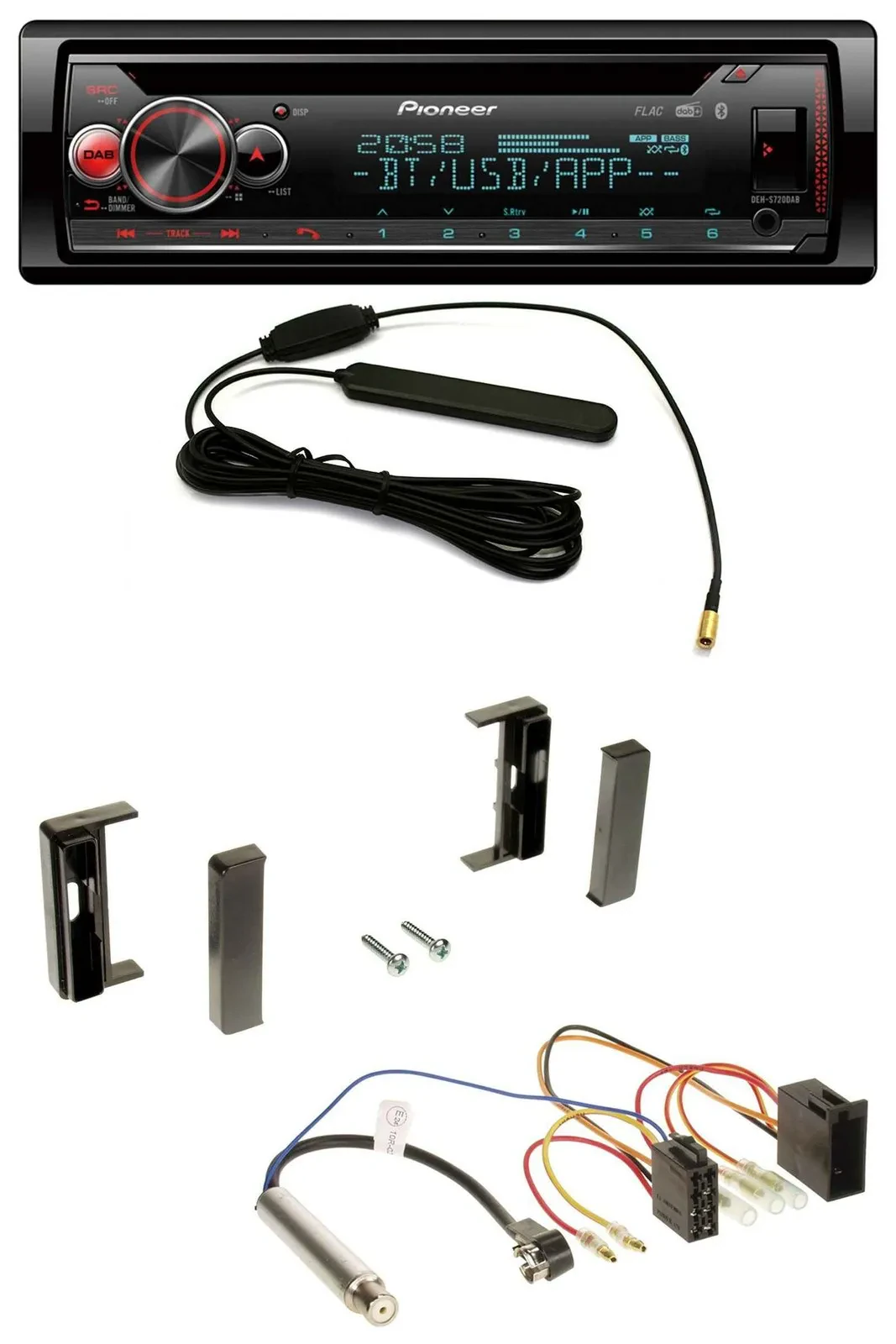 Автомагнитола для Audi TT (1998–2006) Pioneer USB, DAB, MP3, Bluetooth, CD, ISO