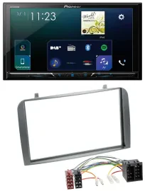 Автомагнитола для Alfa Romeo GT/147 (2000–2010) Pioneer 2-DIN, DAB, Bluetooth, USB, MP3, антрацит