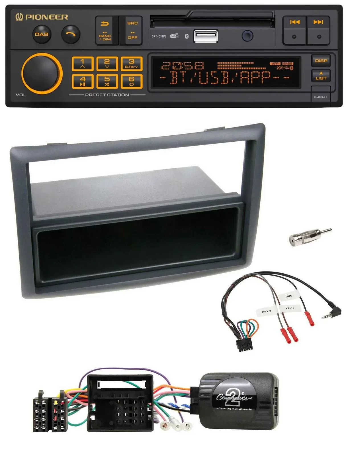 Автомагнитола для Renault Megane 2009–2012 Pioneer DAB, USB, Bluetooth, поддержка управления на руле