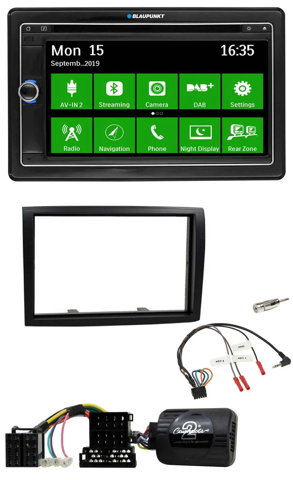 Blaupunkt Bluetooth 2DIN Lenkrad DAB USB TMC Navigation für Citroen Jumper Peuge