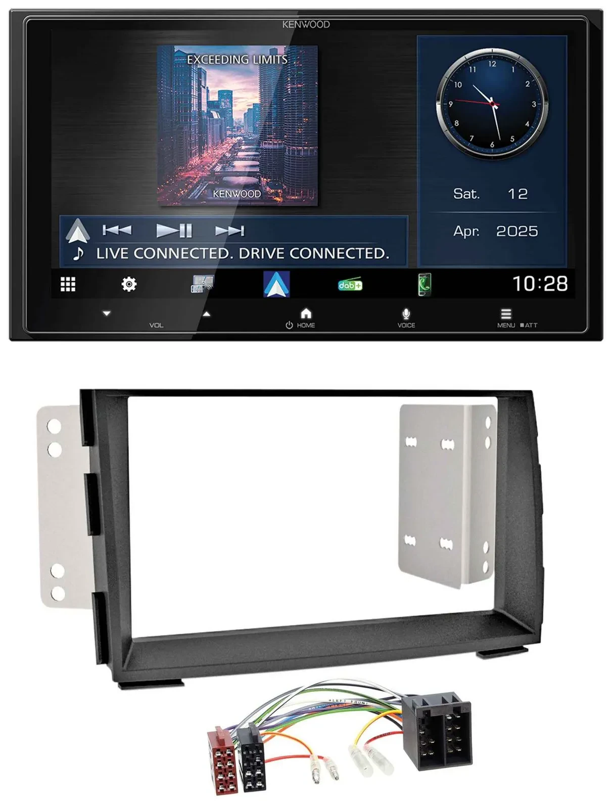 Kenwood Bluetooth 2DIN USB DAB MP3 Autoradio für Kia Venga (YN, ab 2009)