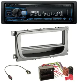 Alpine USB Bluetooth DAB MP3 Autoradio für Ford Mondeo S-Max 07-14 silber Ablage