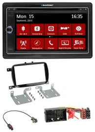 Blaupunkt Bluetooth DAB 2DIN USB DVD MP3 Autoradio für Fiat 500X ab 2016 klavier