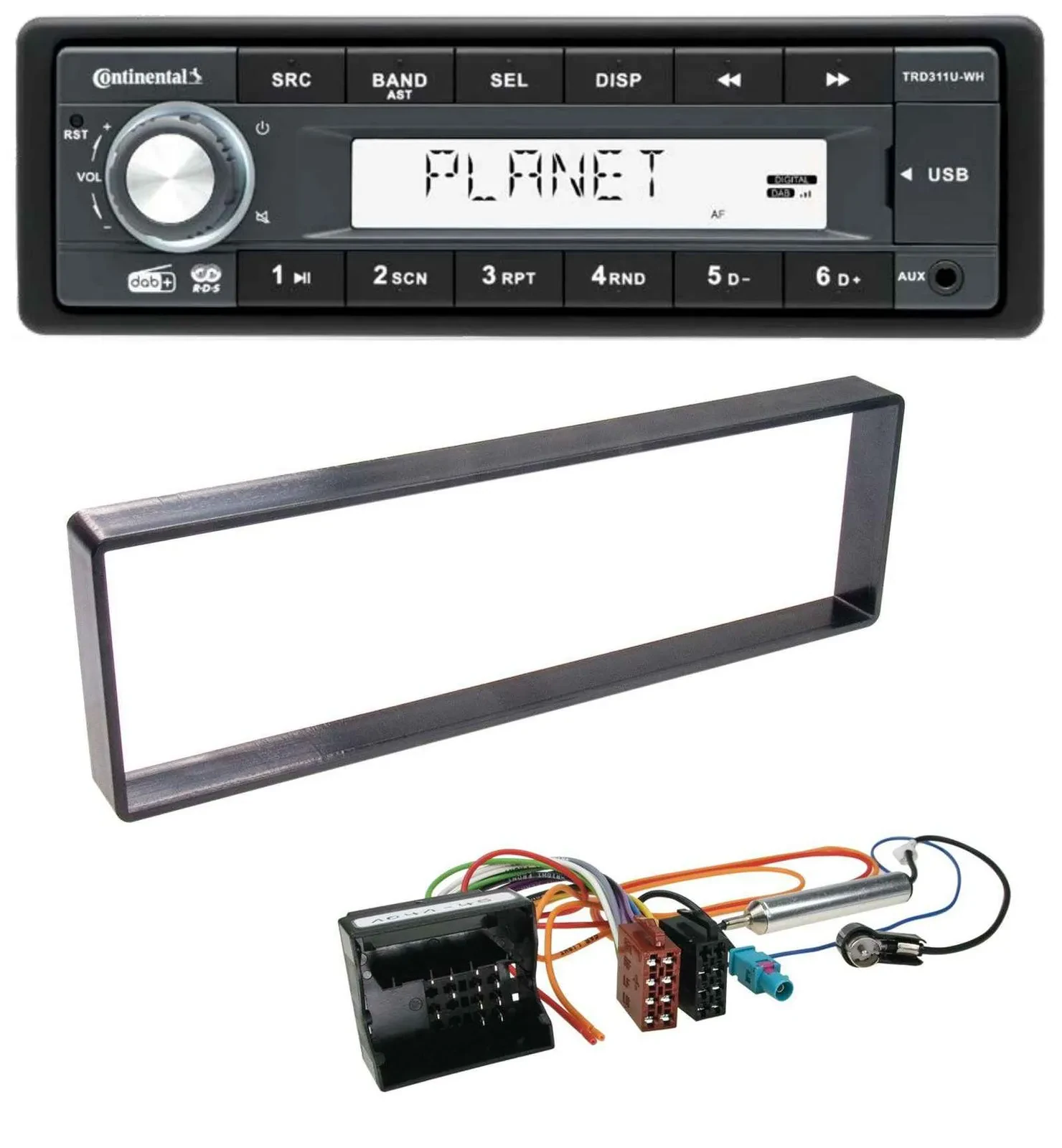 Continental MP3 AUX USB DAB 1DIN Autoradio für Citroen C4