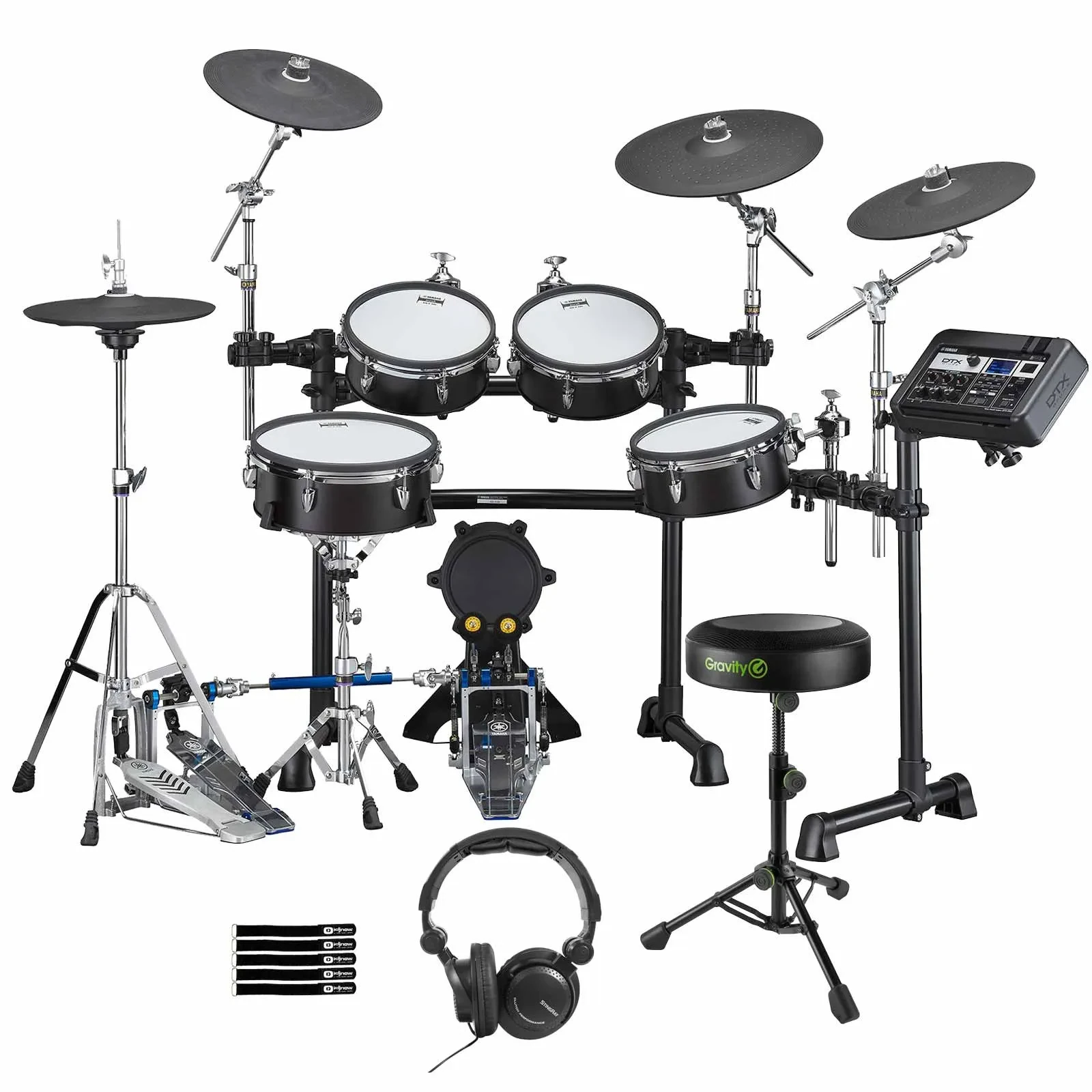 Yamaha Pro Audio DTX8K-M BF Black Electronic Drum Kit with Seat