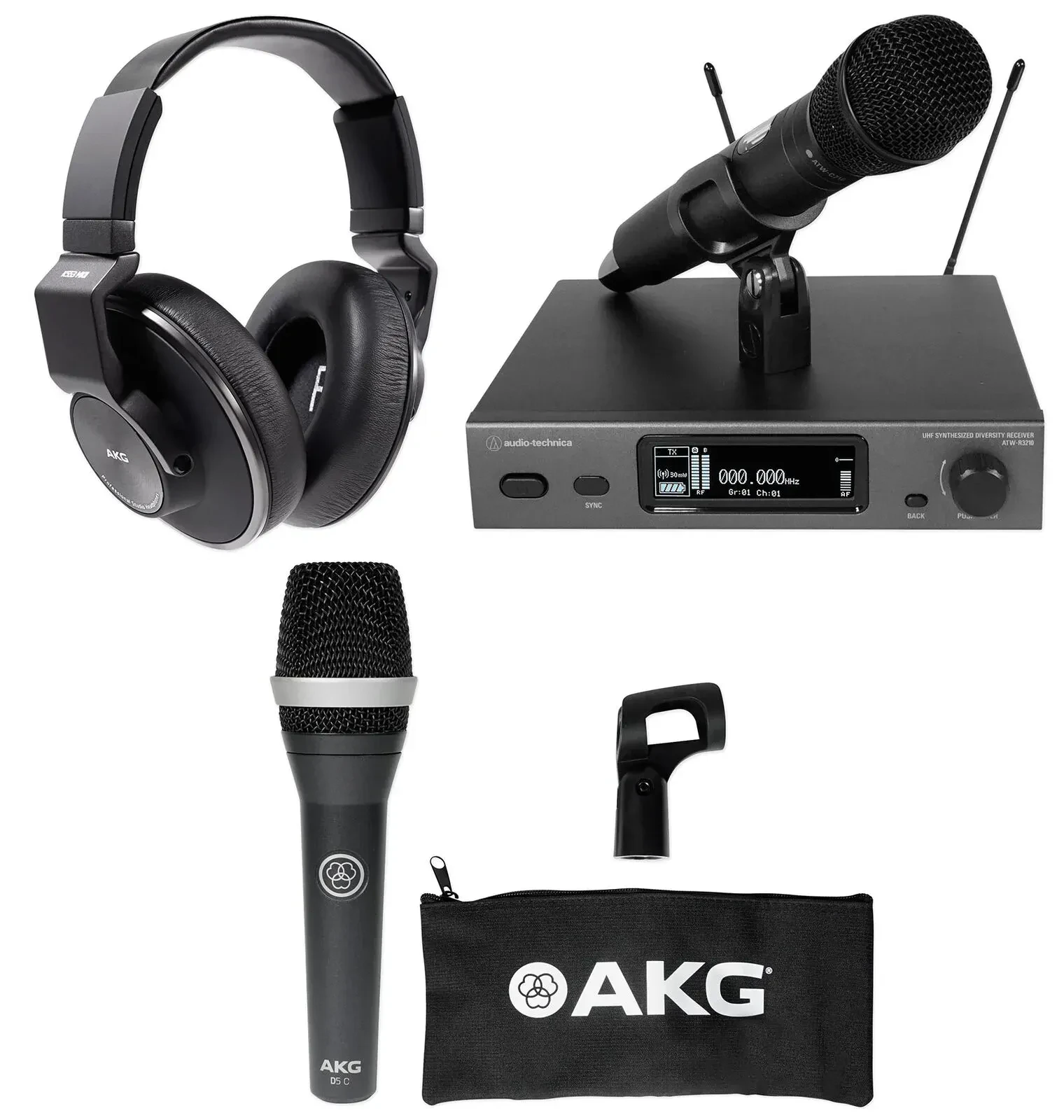 Радиосистема Audio-technica ATW-3212/C710DE2 + AKG K553 MK2 + AKG D5 C (набор)