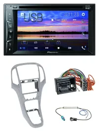 Pioneer Bluetooth 2DIN USB DVD DAB MP3 Autoradio für Opel Astra J ab 2009 Platin