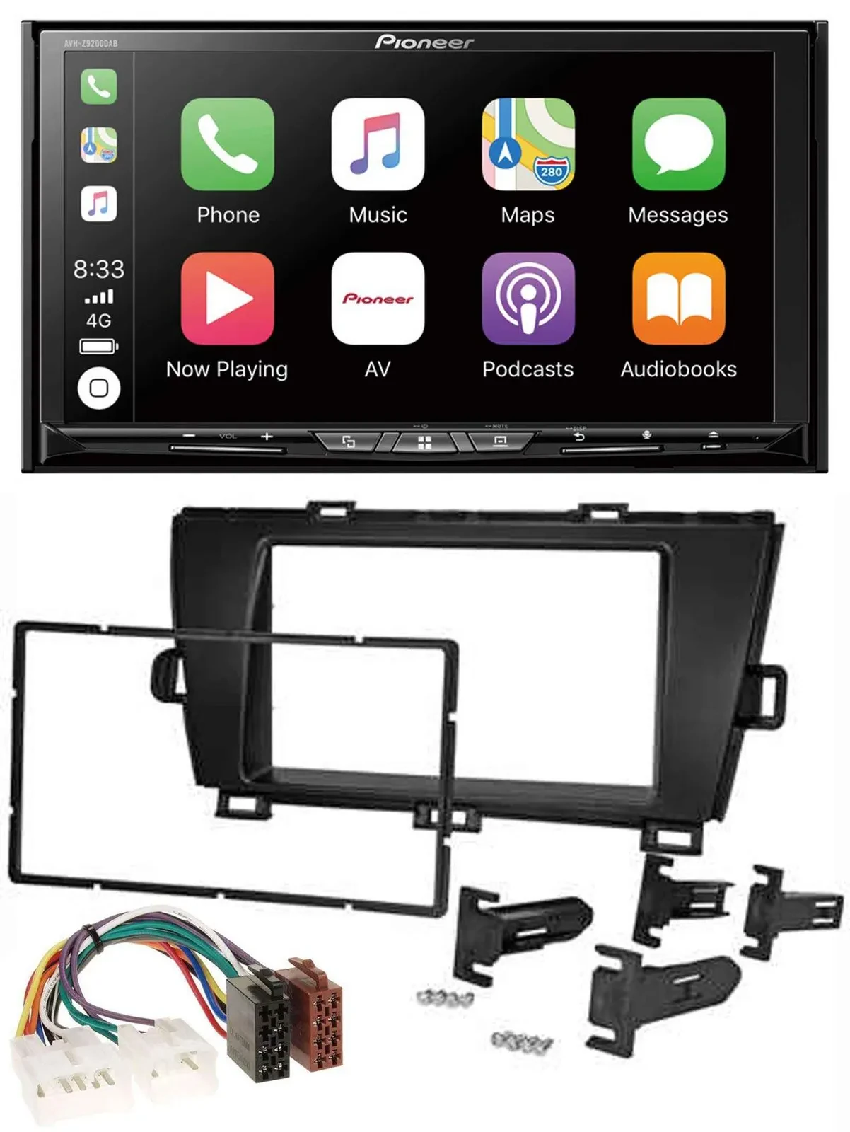 Pioneer 2DIN MP3 USB DAB DVD Bluetooth Autoradio für Toyota Prius (2009-2012)