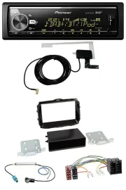 Автомагнитола для Alfa Romeo Giulietta (с 2013) Pioneer Bluetooth, DAB, USB, MP3, ISO, чёрный (piano black)