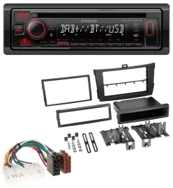 Kenwood MP3 CD USB Bluetooth DAB Autoradio für Toyota Corolla ab 2009 schwarz