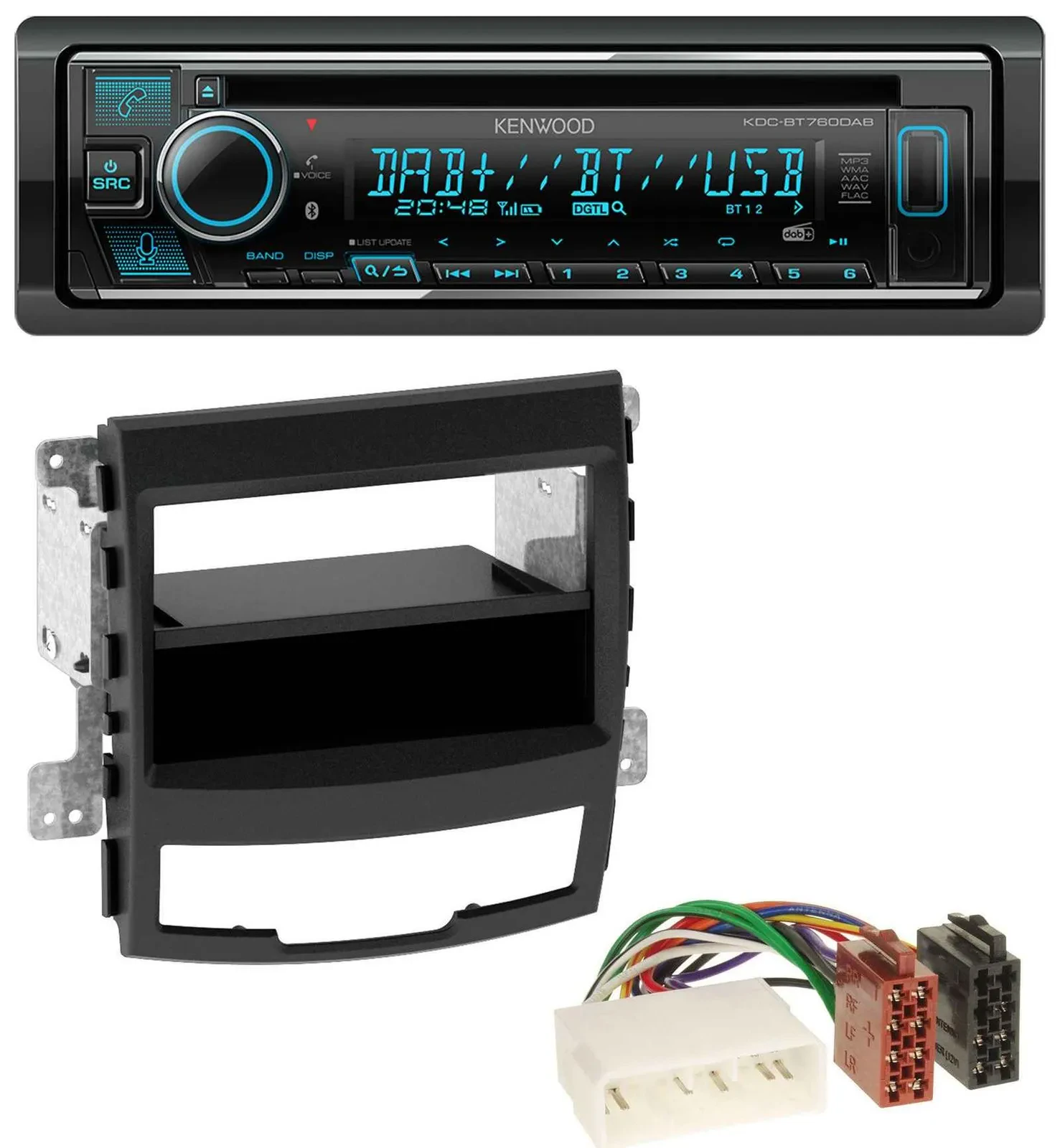 Kenwood MP3 Bluetooth DAB USB CD Autoradio für SsangYong Korando CK 2010-2013