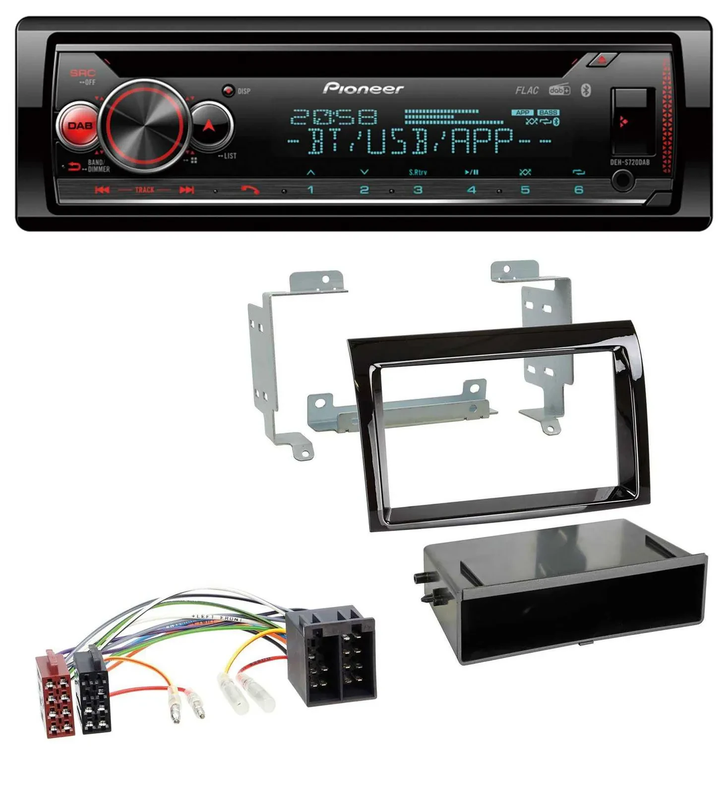 Pioneer MP3 DAB CD Bluetooth USB Autoradio für Fiat Ducato (06-10) - piano