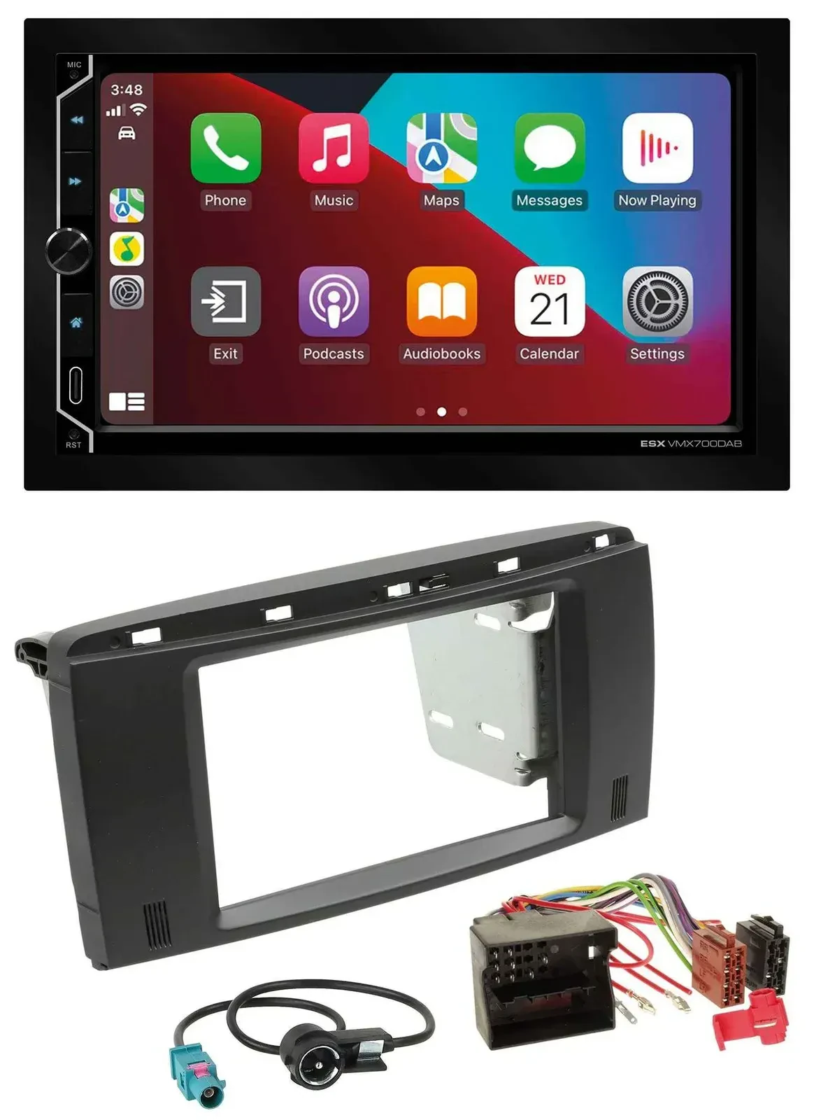 Автомагнитола ESX 2DIN DAB USB MP3 Bluetooth для Mercedes R-Class 2006–2012