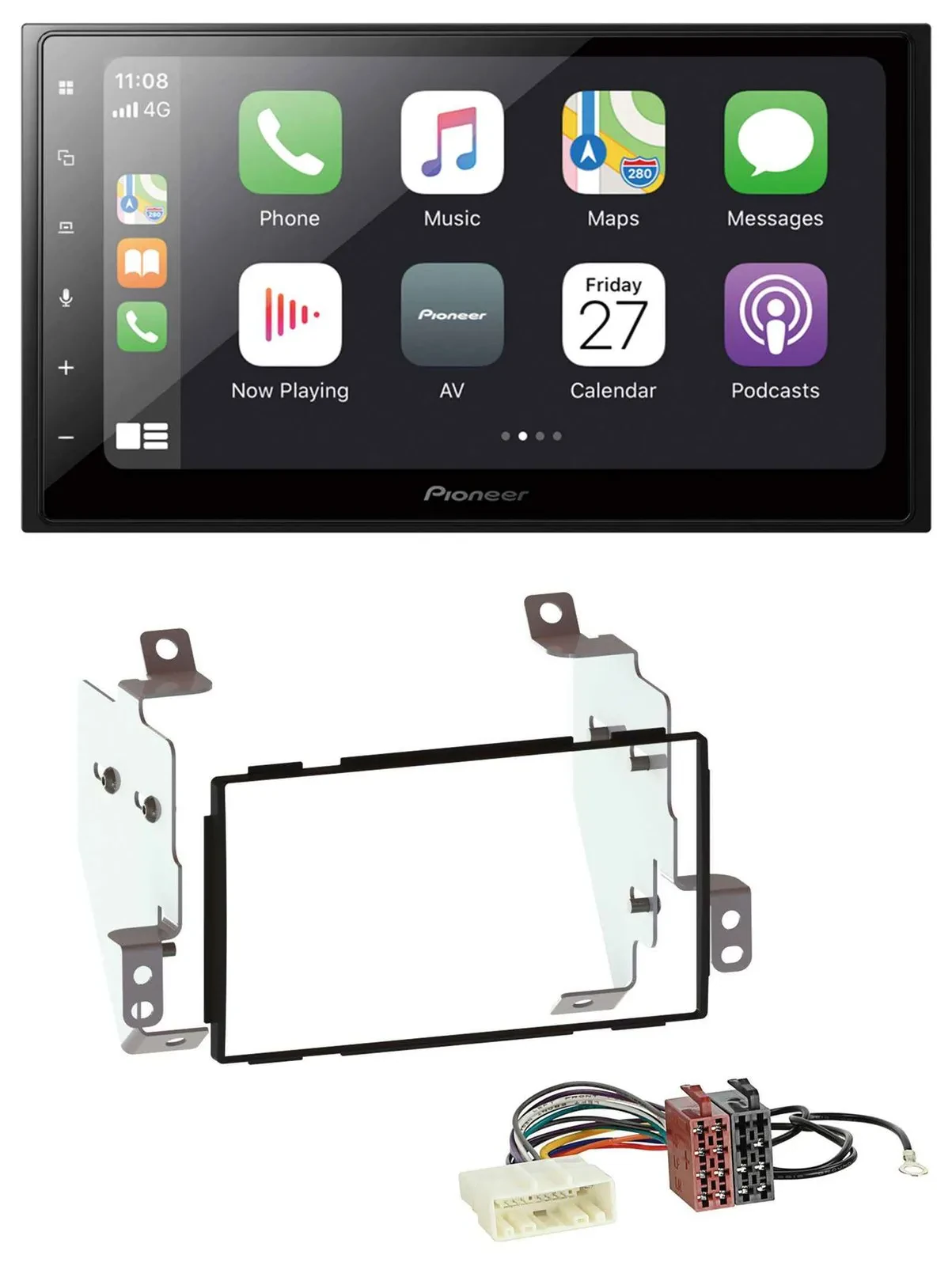 Pioneer MP3 Bluetooth DAB 2DIN USB Autoradio für Nissan Note (2005-2013)