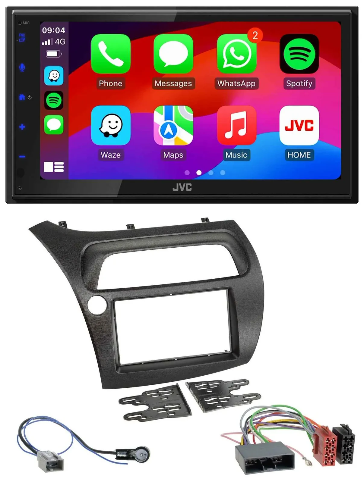 JVC Bluetooth 2DIN MP3 DAB USB Autoradio für Honda Civic (2006-2012)
