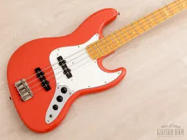 2001 ESP-Made Seymour Duncan DJ-110M75 Jazz-Style Bass Fiesta Red, Japan