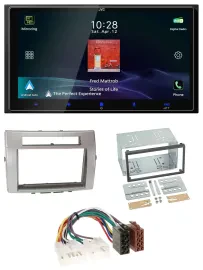 JVC USB Bluetooth 2DIN DAB MP3 Autoradio für Toyota Corolla Verso 04-09 silber