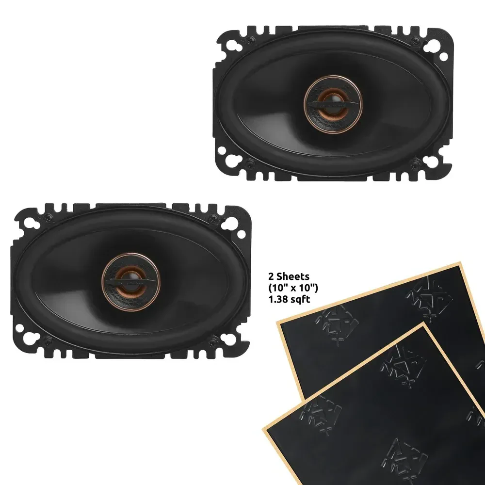 Infinity REF467F 90W RMS 4x6" Speakers w/ Sound Damping