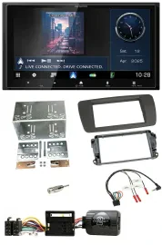 Kenwood Bluetooth 2DIN USB DAB Lenkrad Autoradio für Seat Ibiza ab 08 tuam-grey