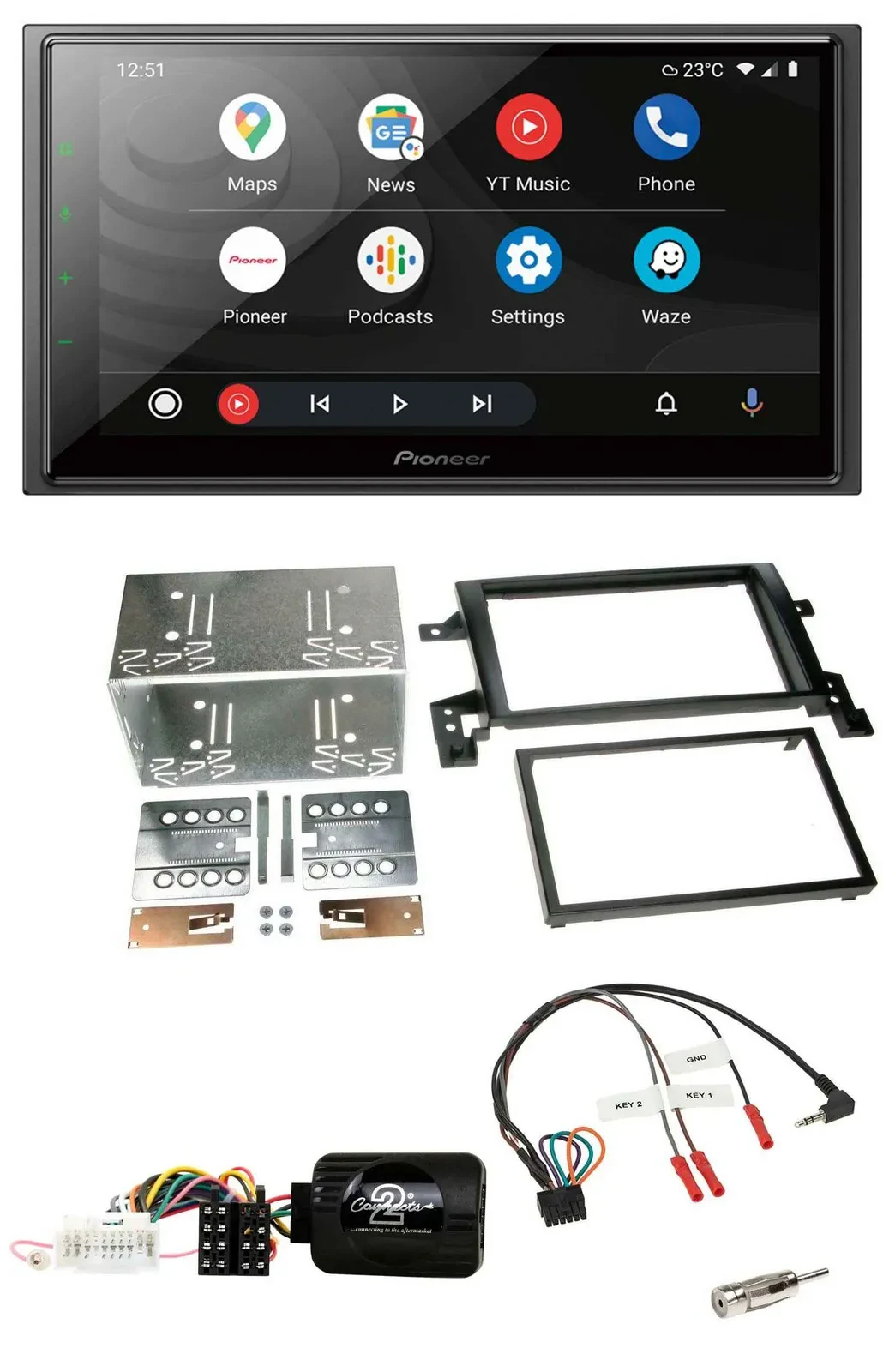 Pioneer USB 2DIN DAB Lenkrad Bluetooth Autoradio für Suzuki Grand Vitara 2005-20