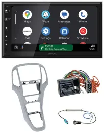 Kenwood DAB Bluetooth USB MP3 2DIN Autoradio für Opel Astra J ab 2009 Platinsilb