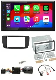 JVC Bluetooth USB Lenkrad 2DIN DAB Autoradio für Seat Ibiza ab 08 nitschwarz